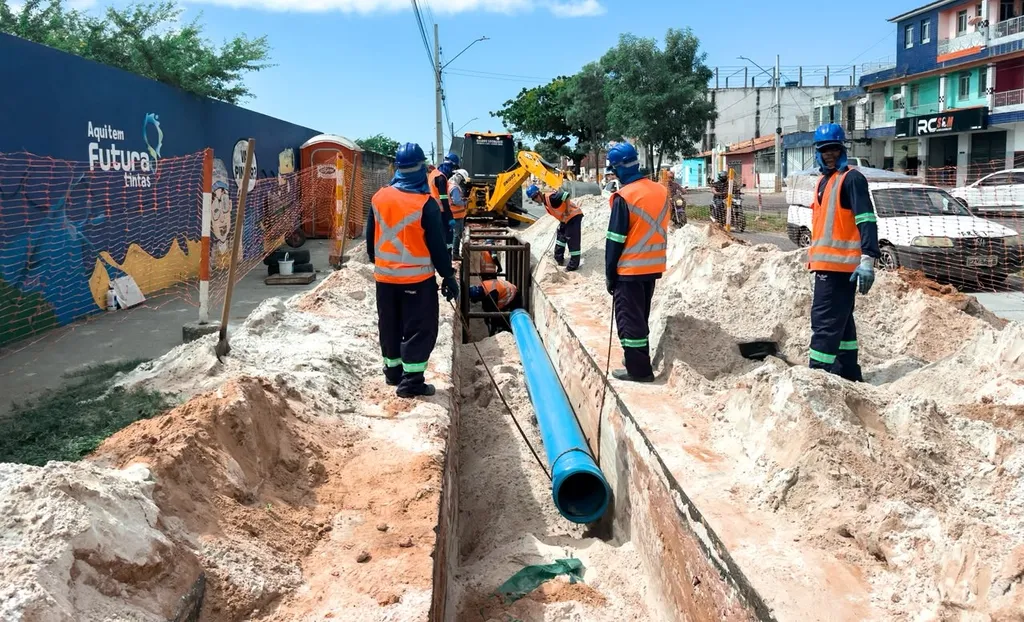 Obra de adutora na Avenida Maranhão chega a 75% e deve ser concluída em dezembro