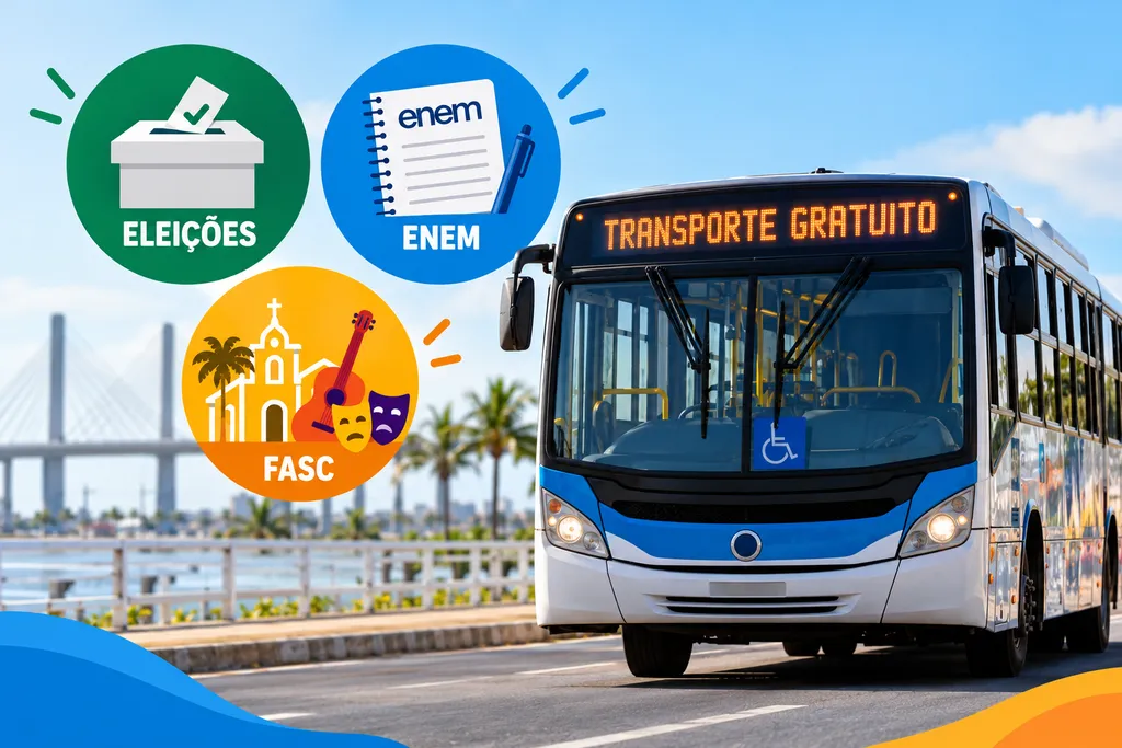 Aracaju terá ônibus gratuitos no segundo turno das eleições e nos dias do Enem 2026